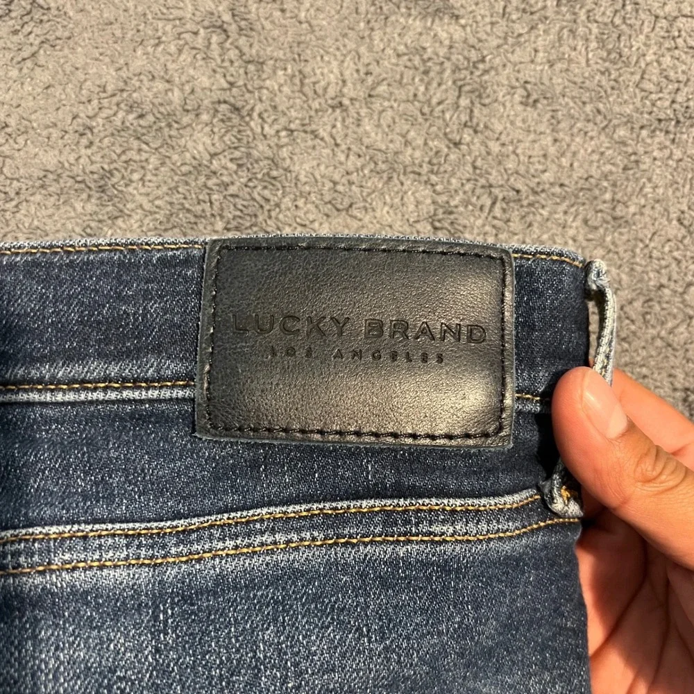 Lucky Brand 223 Straight Leg Dark Wash Denim Jeans Mens 38x30